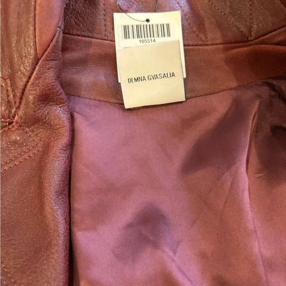 NWT Vetements Raised Shoulder Leather Trench- Bordeaux